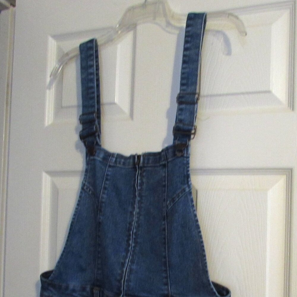 Women's VANILLA STAR Denim Overalls With Zipper Bib Size L - Picture 3 of 6